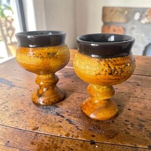 Gorgeous MCM Laurentian Pottery Goblet Set